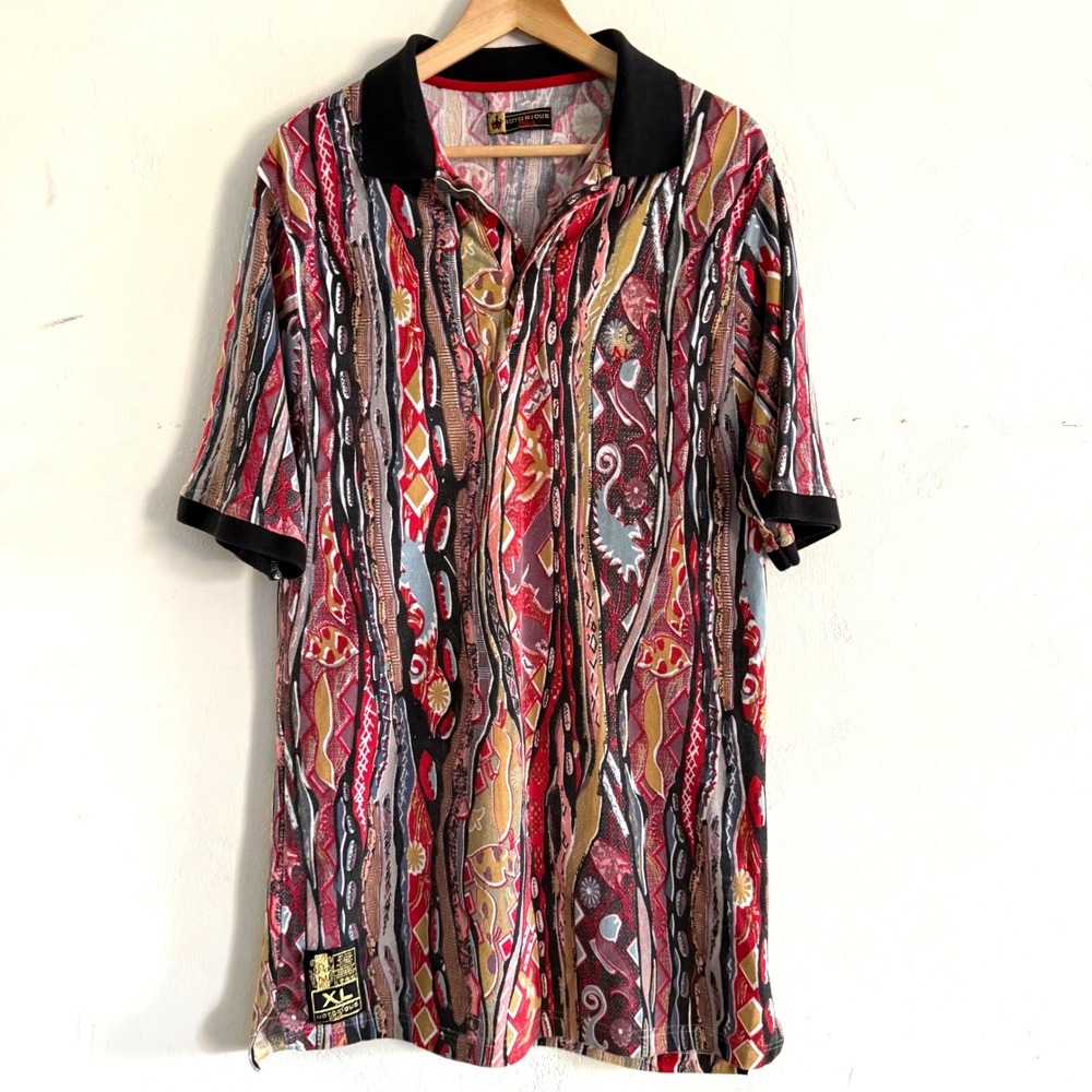 Notorious BIG Biggie Smalls 3D Style Polo Shirt Size XL 90s Y2K‎ Streetwear